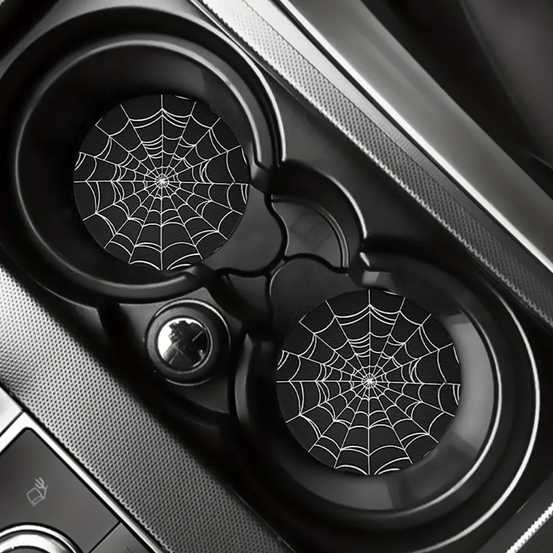 Interior Design Web - 1 spider web design car coaster,