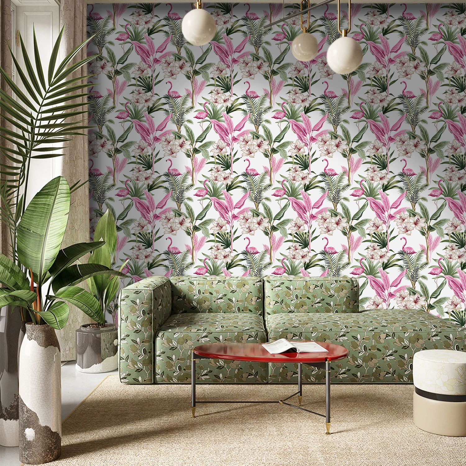 Interior Design With Wallpaper - Peel and Stick Botanical Wall Mural