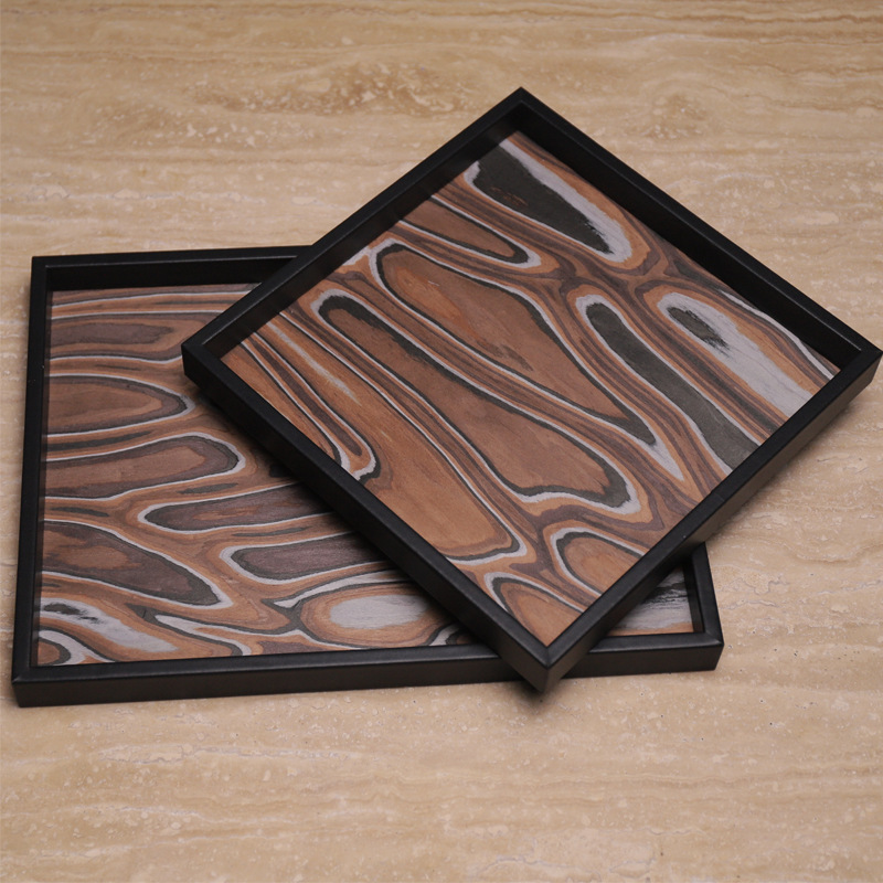 Wabi-sabi wind tray black leat - Interior Design Exhibition recension och pris