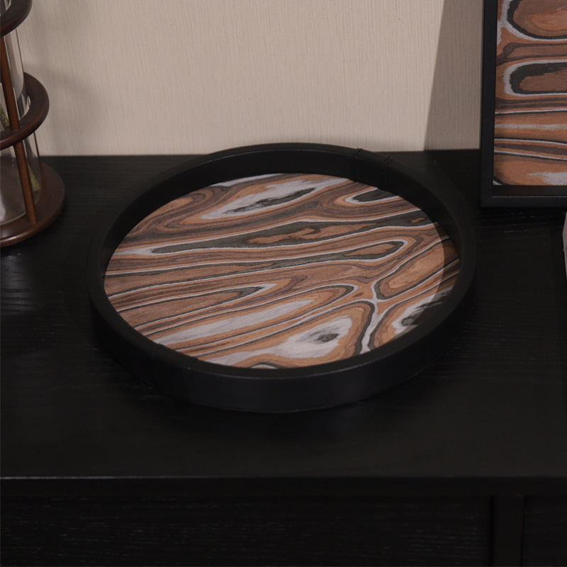 Wabi-sabi wind tray black leat - Interior Design Exhibition recension och pris