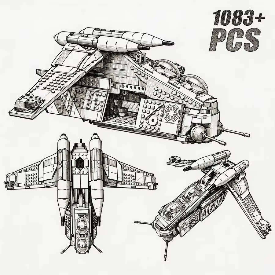 Technical 1083pcs Space Buildi - Interior Design Open Space recension och pris