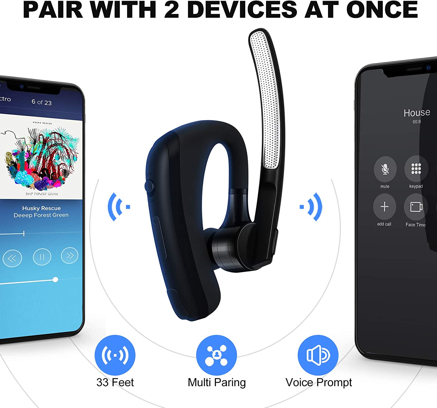Bluetooth Headset Wireless Ear - Interior Design Software recension och pris