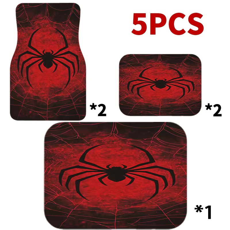 5pcs Car Floor Mats, Black Spi - Interior Design Web recension och pris