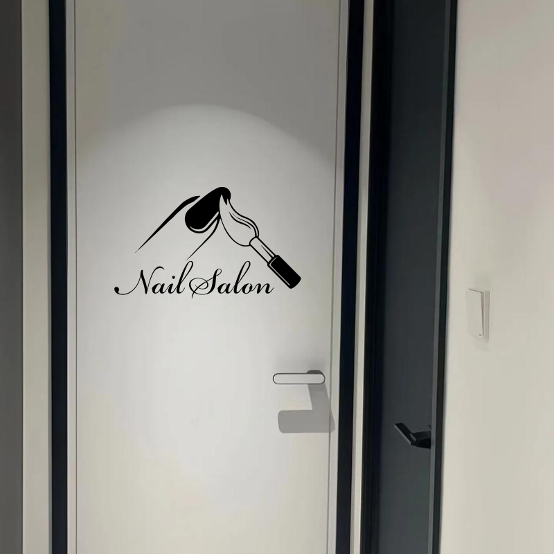 Nail Salon Shop Wall Decal Man - Interior Design With Wallpaper recension och pris