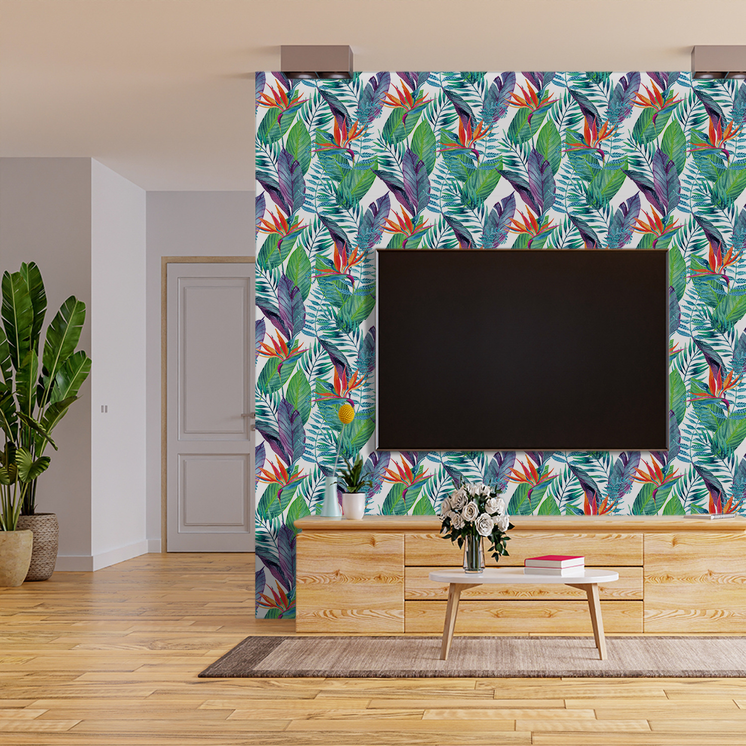 Peel and Stick Botanical Wall  - Interior Design With Wallpaper recension och pris